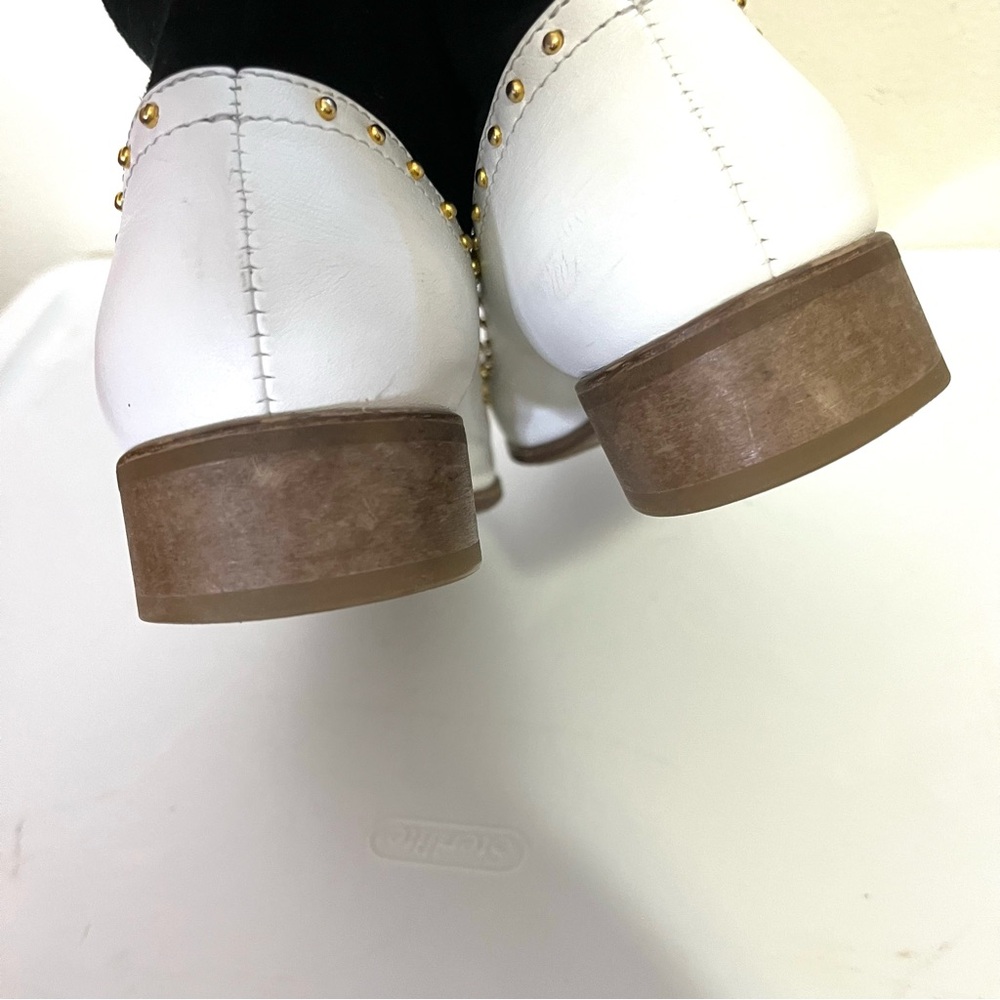 Stylish Black and White Ankle Boots - Picture 6 of 7